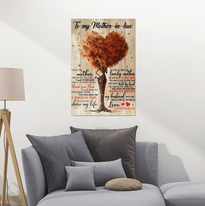 Mother's day Tree Love To My Mother In Law Poster For Mom