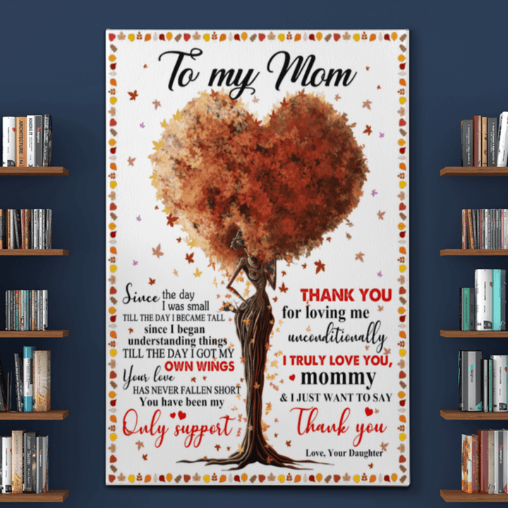 Mother's day Canvas poster for mom from daughter to mom canvas poster for mom gift from daughter