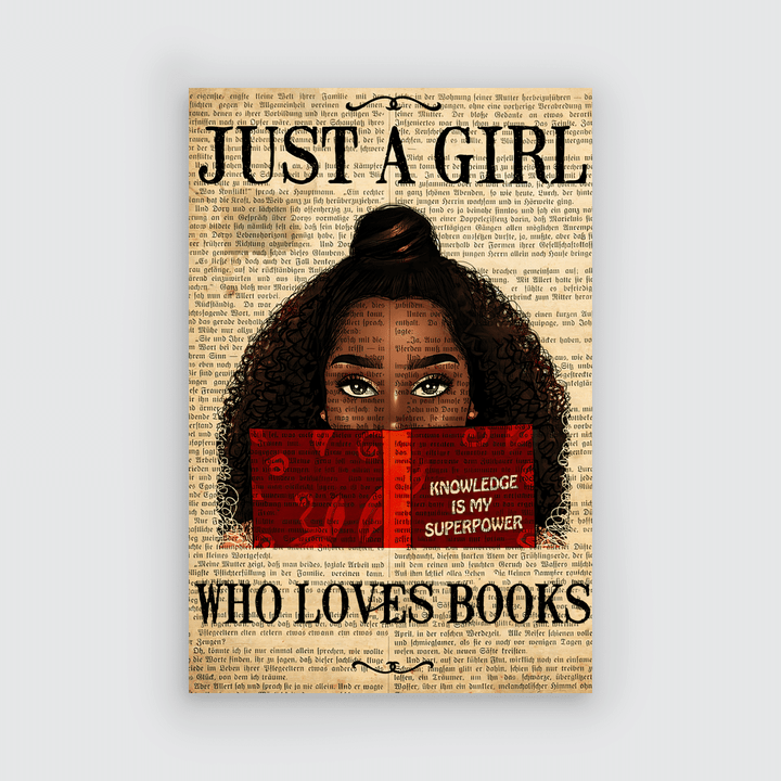 Black girl read book poster just a girl who loves book poster