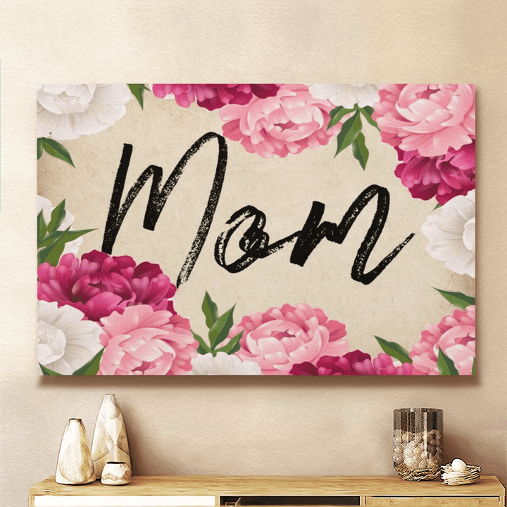 Mother's day canvas poster for mom roses mom canvas poster gift for mom happy mother's day wall art