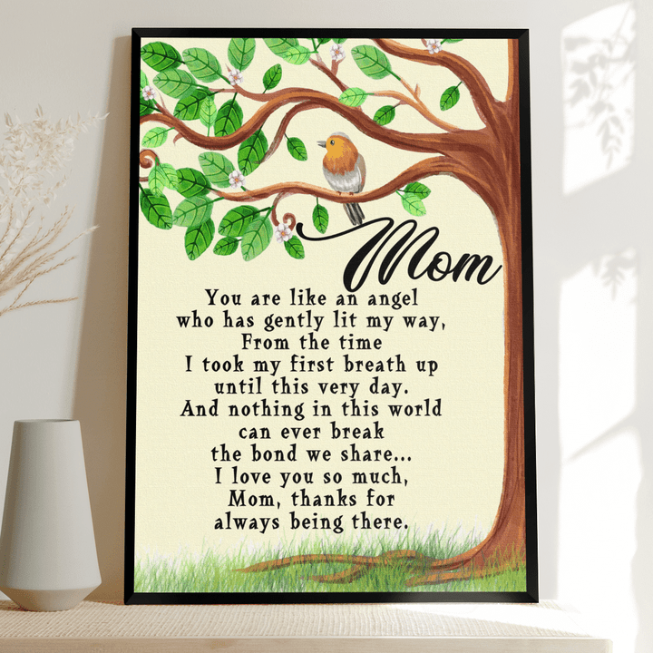 Mother's day canvas poster for mom thanks for always being there canvas poster gift for mom happy mother's day wall art