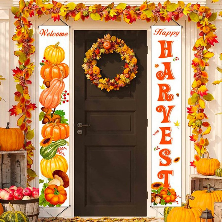Welcome Happy Harvest Porch Banner