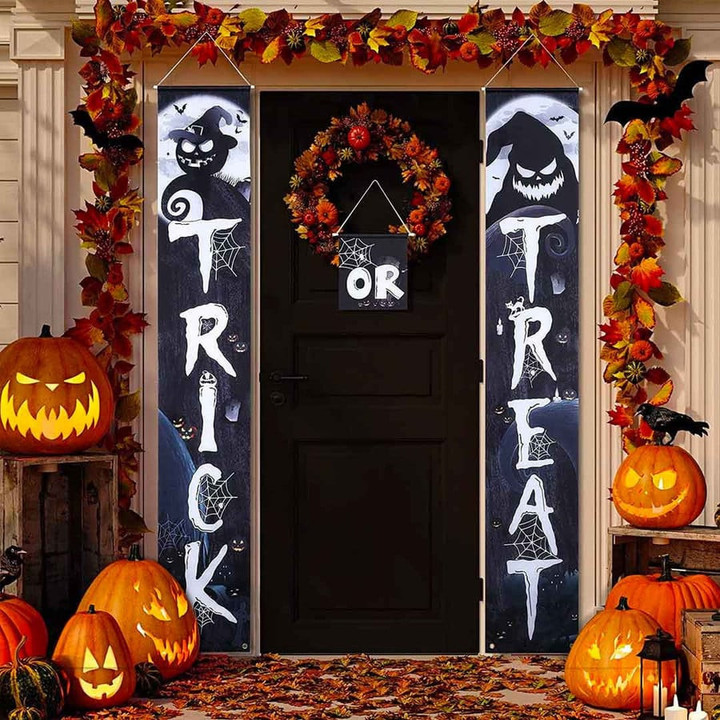 YaSaLy Halloween Horrified Porch Banner