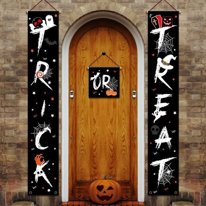 Halloween Trick Or Treat Banner Couplet Carnival Hanging