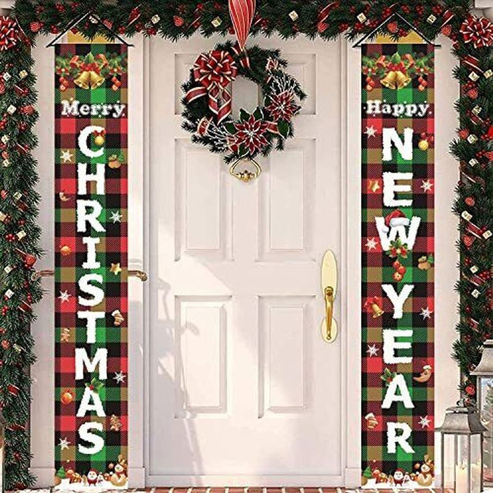 Christmas Porch Banner Decorations Merry Christmas Christmas Door Banner Gift Door Banner