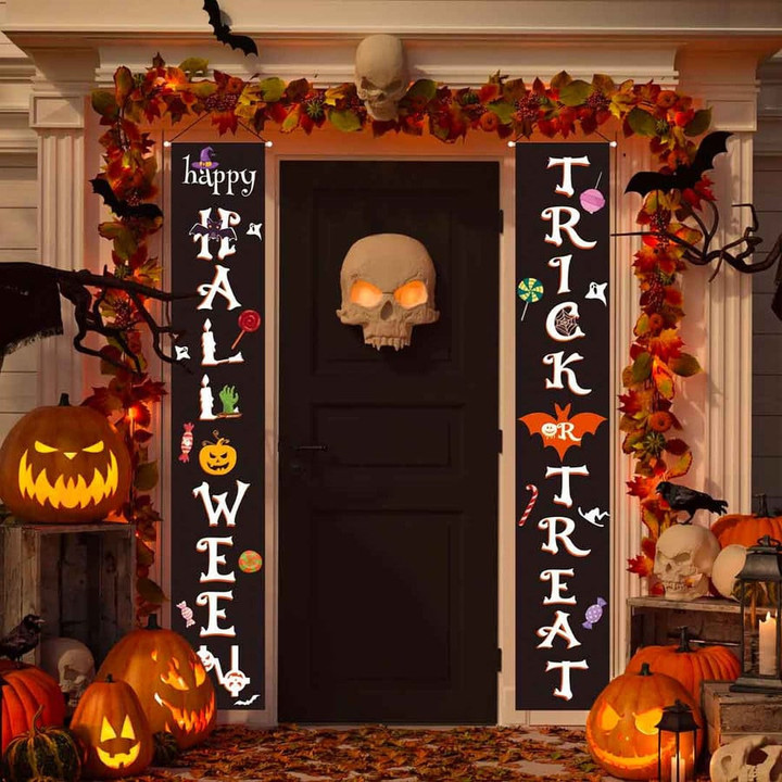 Happy Halloween Trick or Treat Porch Banner