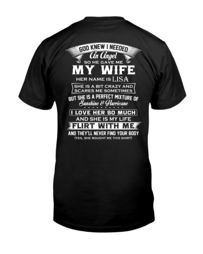 Husband t-shirt god knew wife name perfect dhua ngvt