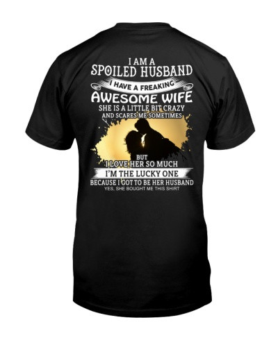 Husband t-shirt spoiled husband wife lucky ddub htteh