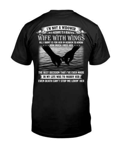 Wife t-shirt widower husband wings wife deuc ngvtt