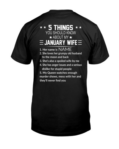 Wife t-shirt 5 things january wife ddub htte