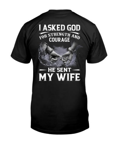 Wife t-shirt asked courage wife dauc htte