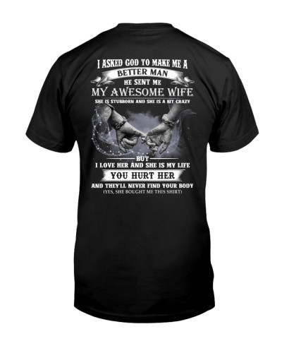 Wife t-shirt i asked better wife love diua ngvt