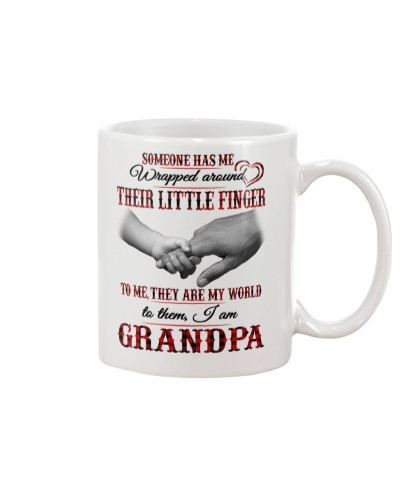 Grandson Mug- someone finger grandpa dfub ngvt