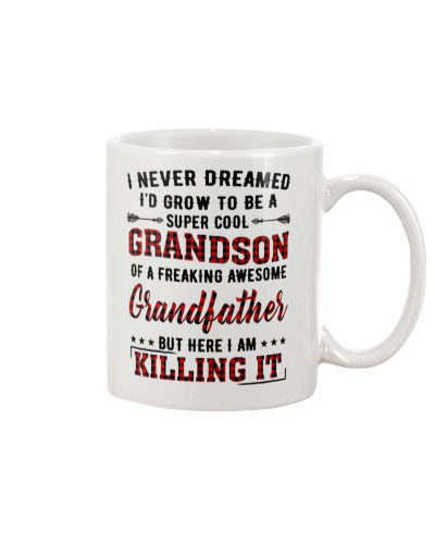 Grandson Mug- grow cool grandson grandfather diua ngvt