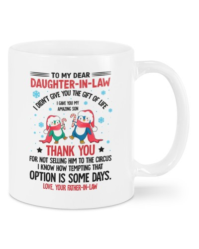 Daughter In Law Mug- mug daughteril penguin fatheril deub htte