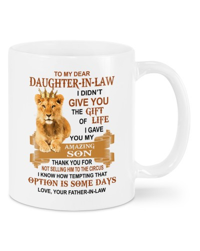 Daughter In Law Mug- mug daughteril days fatheril daub htte