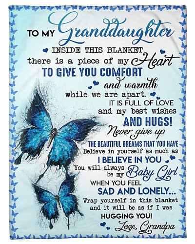 Granddaughter blanket quilt tqh blk granddau hugs grandpa daub