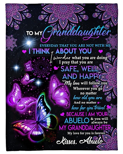 Granddaughter blanket quilt blk butterfly granddau well abuelo diuc htte