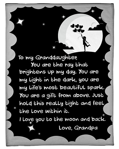 Granddaughter blanket quilt blk granddau spark grandpa htteh