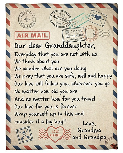 Granddaughter blanket quilt tqh blk granddau pray safe grandma grandpa