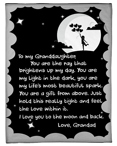 Granddaughter blanket quilt blk granddau spark grandad htteh
