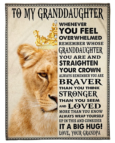 Granddaughter blanket quilt blk granddau stronger hug grandpa ngvt 1