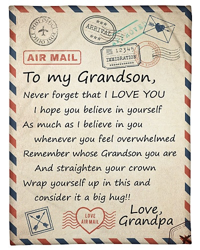 Granddaughter blanket quilt tqh blk grandson remember grandpa