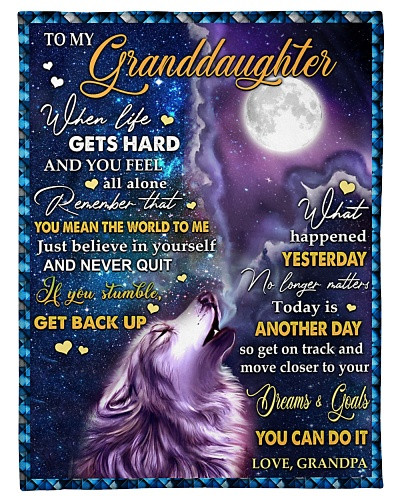 Granddaughter blanket quilt grandpa granddau believe ddud lchv