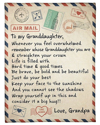 Granddaughter blanket quilt tqh blk granddau filled grandpa