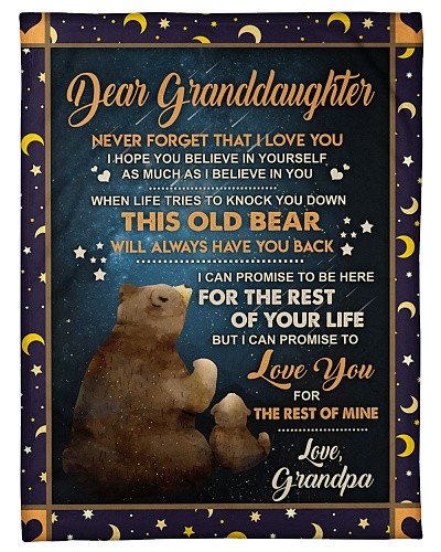 Granddaughter blanket quilt grandpa granddau believe you dkub lchv