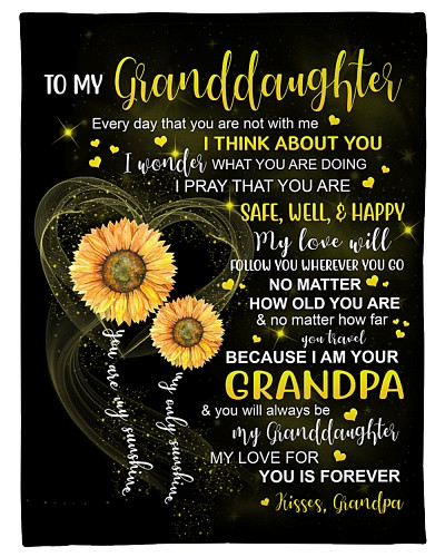 Granddaughter blanket quilt blk grandpa granddau forever daua lchv