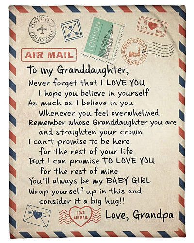 Granddaughter blanket quilt tqh blk granddau tolove grandpa