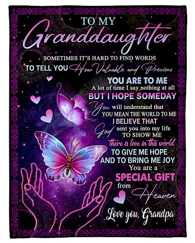 Granddaughter blanket quilt tqh blk granddau someday grandpa dhua