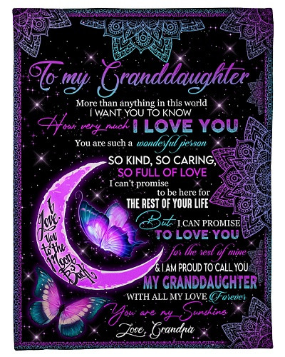 Granddaughter blanket quilt tqh blk granddau wonderful grandpa dhud
