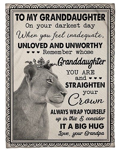 Granddaughter blanket quilt blk lion granddau darkest grandpa htteh