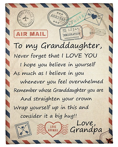 Granddaughter blanket quilt tqh blk granddau remember grandpa
