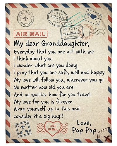 Granddaughter blanket quilt tqh blk granddau pray safe pappap
