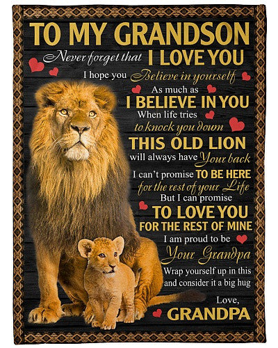 Grandson blanket quilt blk grandson lion here grandpa dhub ngvtt