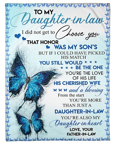 Daughter In Law blanket quilt daughter inlaw cherished father inlaw ntmn