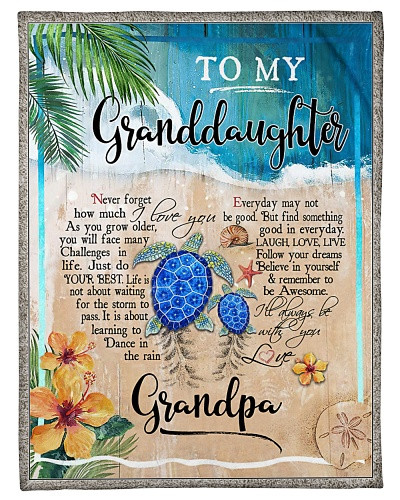 Granddaughter blanket quilt tqh blk granddau thestorm grandpa