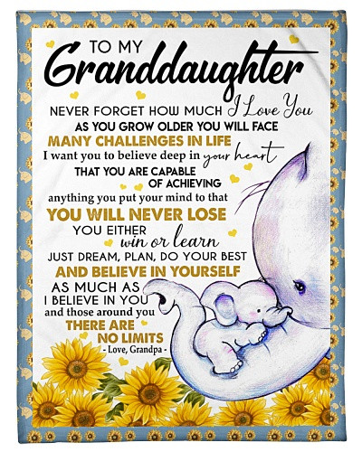 Granddaughter blanket quilt blk granddau limits grandpa ntmn