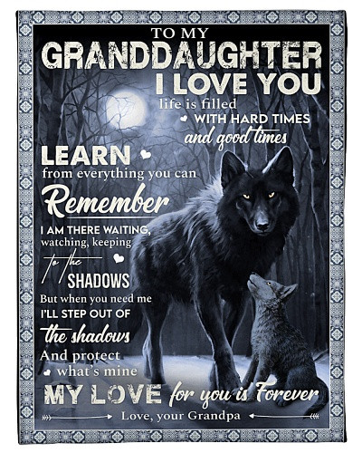 Granddaughter blanket quilt blk granddau learn remember grandpa ngvt