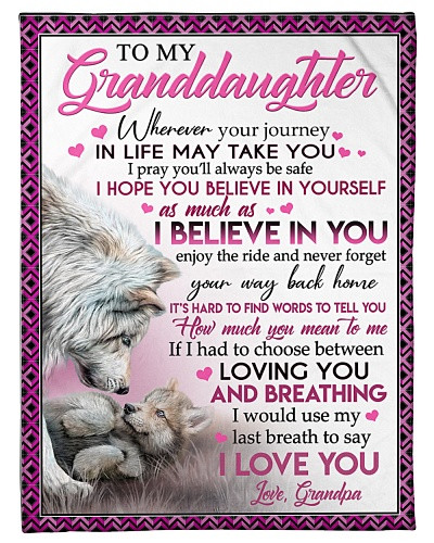 Granddaughter blanket quilt blk granddau loving you grandpa ngvt