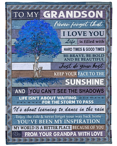 Grandson blanket quilt grandson best sunshine grandpa ntmn
