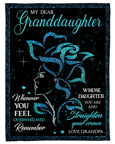 Granddaughter blanket quilt tqh blk dear granddau feel grandpa