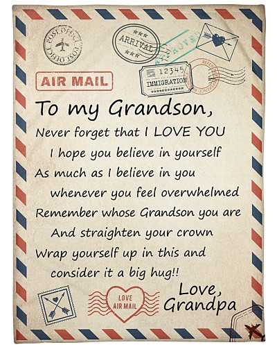 Grandson blanket quilt tqh blk grandson remember grandpa