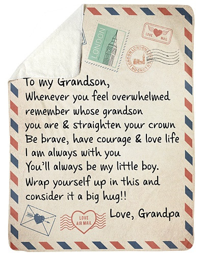 Grandson blanket quilt blk grandson overwhelmed grandpa htte 1