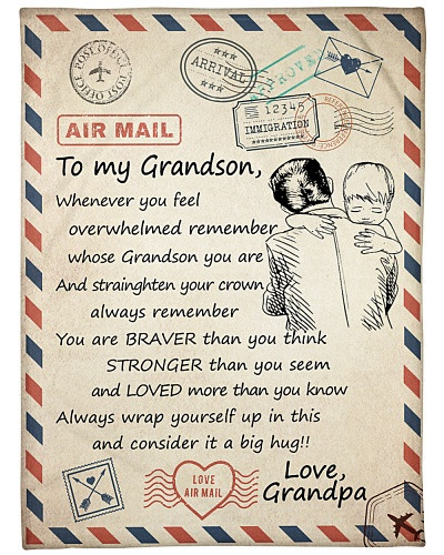 Granddaughter blanket quilt blk grandson remember grandpa ngnh