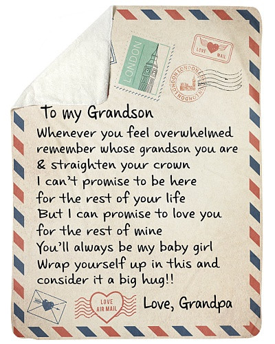 Grandson blanket quilt tqh blk grandson promise life grandpa