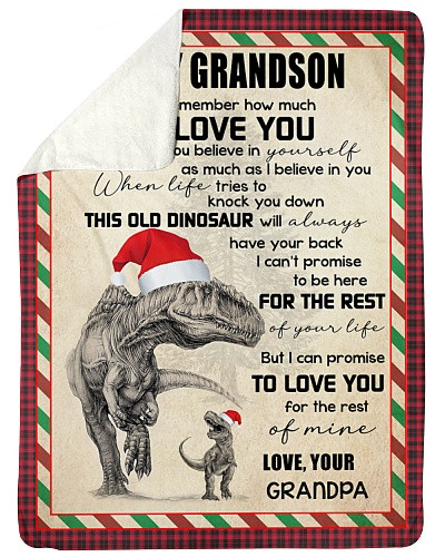 Grandson blanket quilt blk grandson olddinosaur grandpa ddub bth ngvt
